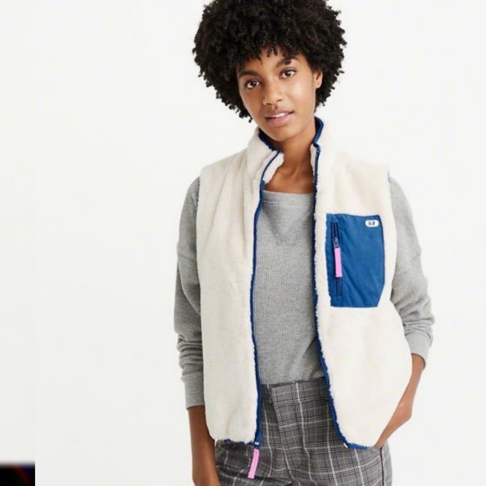 SOLD Abercrombie & Fitch Reversible Faux Fur Vest